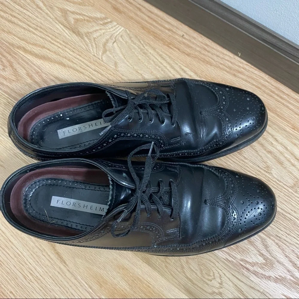 Florsheim Wingtip Oxford Shoes Men’s Leather 10